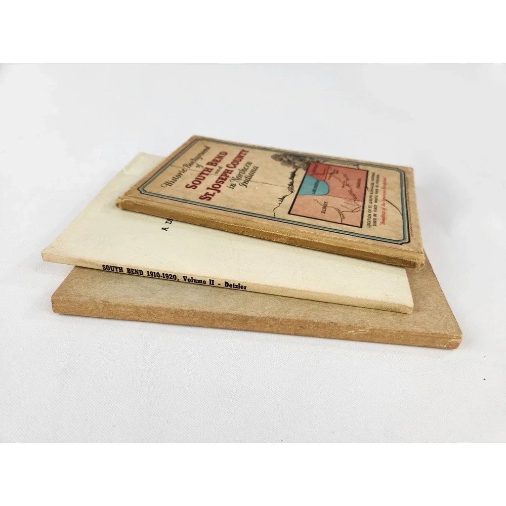 Historical South Bend St Joseph County Indiana Books Detzler Signed Vtg Ancestry